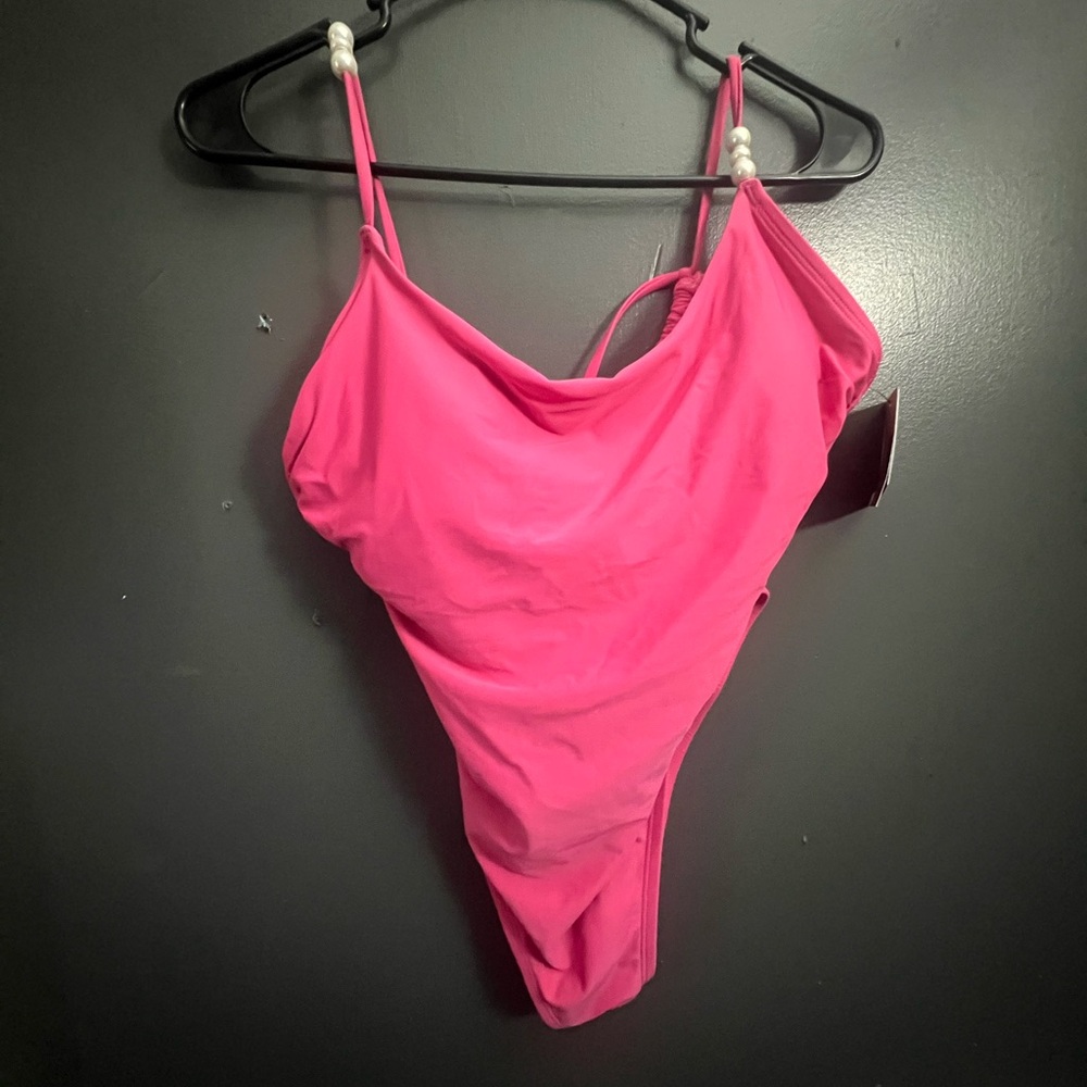 Elegant Pink One-Piece Swimsuit